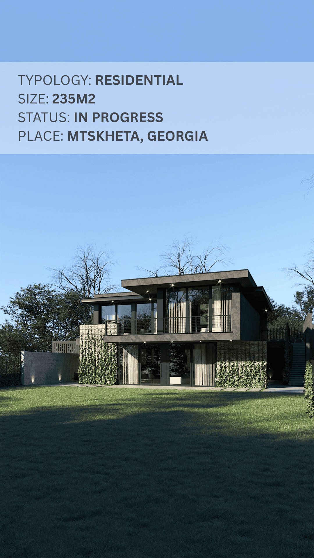 Build your dream 235 m² home in Mtskheta with expert design, construction, and renovation by our professional team in Georgia.